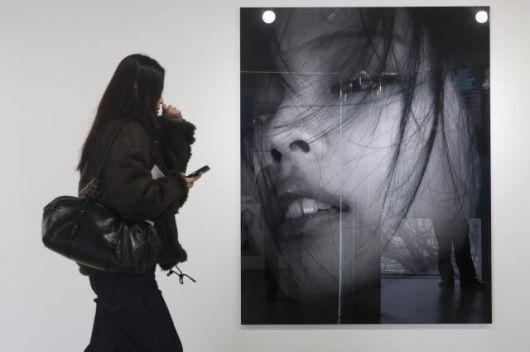 A visitor views the exhibition at Jennie's exhibition held at USQUARE in Jongno, Seoul, on Jan. 23, 2026. AJP Han Jun-gu