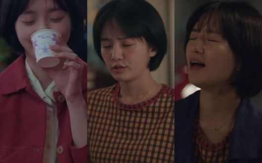 남주리는 술만 마시면 참아왔던 속마음을 꺼낸다. 박규영은 "완전히 상상에 기반한 연기"라고 설명했다. /'사이코지만 괜찮아' 캡처