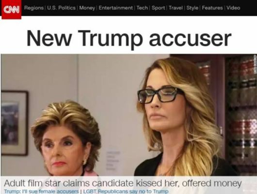 전문가들은 트럼프 대통령에겐 '스캔들' 영향력이 미미한데 그가 도덕적 우위로 당선된 후보가 아니기 때문이라고도 했다. 2016년 대선 직전 트럼프에게 성추행을 당했다고 주장한 제시카 드레이크. /CNN 갈무리