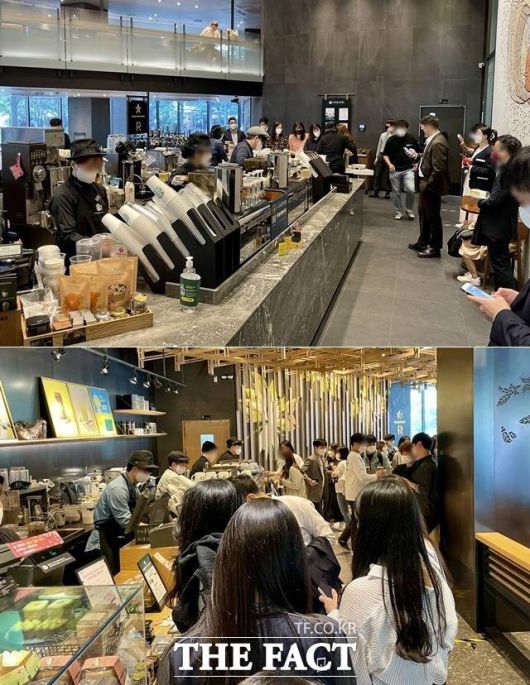 이날 한때 강남구 소재 스타벅스 매장에 주문이 몰리면서, 제조 음료 대기 시간이 20분 이상으로 늘어나기도 했다. /이민주 기자