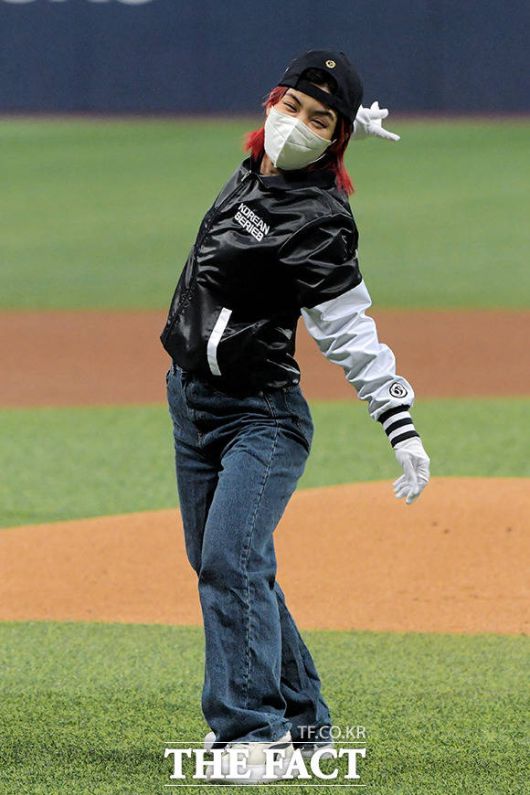 투수가 되어 공을 던지고~