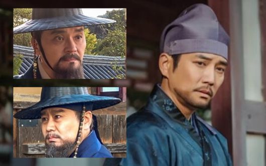시대의 물줄기에 따라 역사의 주역이 바뀌듯 드라마 속 인물들의 변화도 시청자들에겐 관심사다. 왼쪽 위부터 시계반대 방향으로 최종환(정몽주 역), 이광기(정도전 역), 주상욱(이방원 역). /몬스터유니온