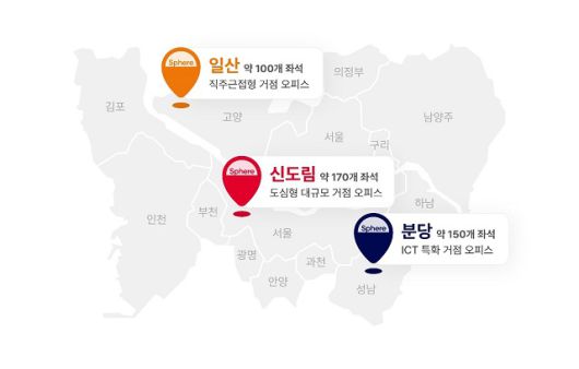 SK텔레콤은 서울 신도림과 일산, 분당 등 3곳에 거점형 업무 공간 '스피어'의 공식 운영을 시작하고, 오는 7월 내 서울시 광진구에 위치한 워커힐 호텔에 '워케이션(Work+Vacation)' 콘셉트의 'Sphere'를 오픈할 예정이다. /SK텔레콤 제공