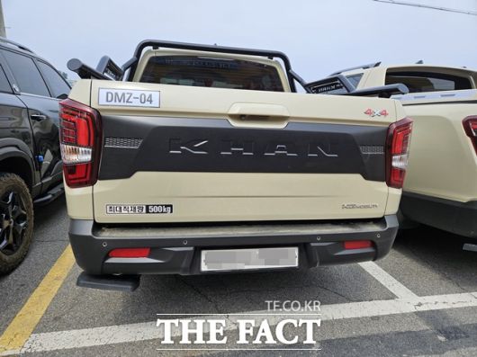 렉스턴 스포츠 칸&쿨멘의 후면 모습. 짐칸은 가로 1570㎜, 세로 1610㎜이며 최대 적재 중량은 700kg이다. /김태환 기자