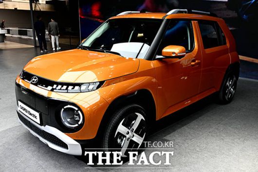 현대자동차가 지난 26일 오전 부산 해운대구 벡스코에서 열린 '2024 부산모빌리티쇼'에서 경형 전기차 '캐스퍼 일렉트릭'을 발표했다. /부산= 장윤석 기자