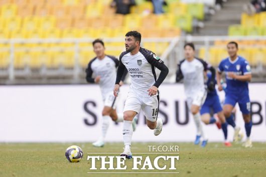 김현석 감독이 지휘하는 전남에서 눈에 띄는 활약을 펼치고 있는 알베르띠./K리그