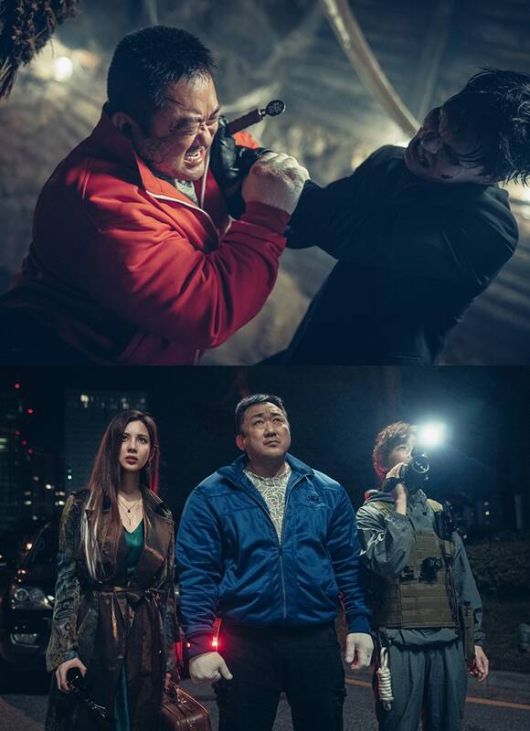 이번 작품을 통해 처음으로 오컬트 장르에 도전한 마동석은 "기본적으로 마동석 캐릭터이기에 복싱을 하는데 이를 판타지스럽게 풀어냈다. 와이어와 특수효과를 많이 썼다"고 차별화된 매력을 전했다. /롯데엔터테인먼트