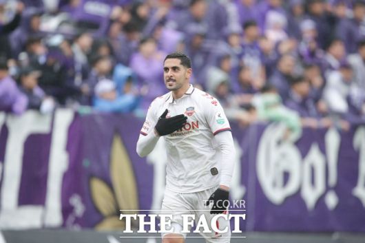 물 오른 득점력을 보여주고 있는 수원 공격수 싸박./K리그