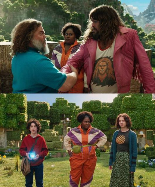 게임의 시그니처 캐릭터로 변신한 잭 블랙과 압도적인 피지컬과 강렬한 스타일링으로 등장부터 시선을 사로잡는 제이슨 모모아의 차진 티키타카가 관객들의 웃음을 책임진다. /워너브러더스코리아㈜