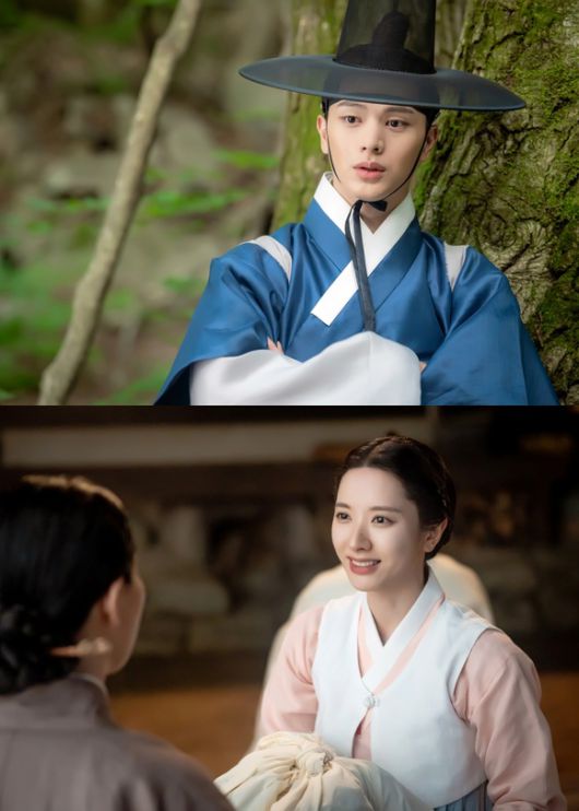 배우 육성재(상단)와 김지연이 '귀궁'에서 각각 윤갑·강철이와 여리 역을 맡아 활약하고 있다. /SBS