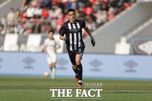 올 시즌 6골로 득점 랭킹 2위를 달리고 있는 성남 후이즈./K리그
