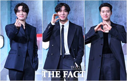 배우 이준혁과 추영우, 공명(왼쪽부터)이 넷플릭스 새 시리즈 '광장'으로 소지섭과 호흡을 맞춘 데 대한 소감을 전했다. 서예원 기자