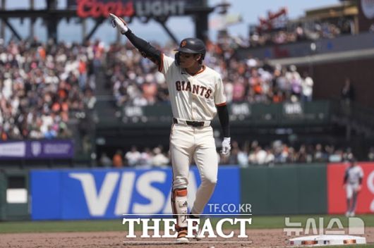 이정후는 6일(한국시간) 샌디에이고전에서 볼넷 2개를 골라 팀 승리의 발판을 마련했다. /뉴시스