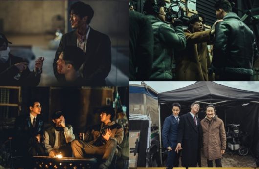 넷플릭스가 새 시리즈 '광장'의 비하인드 스틸을 공개하며 작품의 인기를 더욱 끌어올리고 있다. /넷플릭스