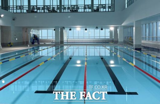 개관을 앞둔 송내국민체육센터 수영장 전경 /부천시