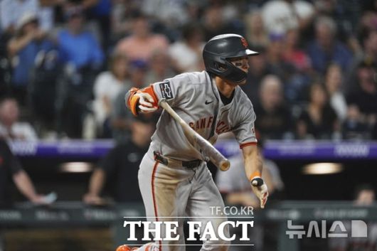 이정후는 15일(한국시간) 다저스전에서 볼넷 하나를 골라 냈을 뿐 4타수 무안타로 부진했다. /뉴시스