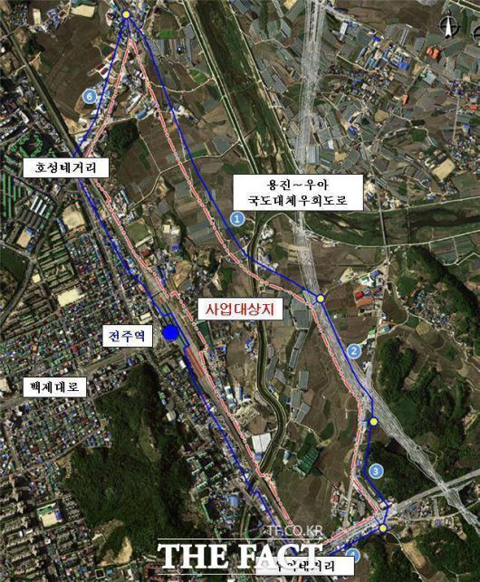 전북 전주역세권 복합개발사업 위치도. /전주시