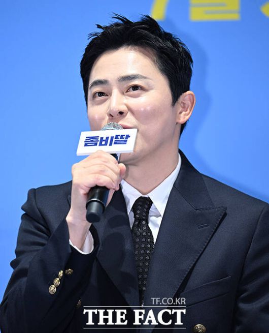 좀비가 되어버린 딸을 세상으로부터 지켜내기 위해 고군분투하는 아빠 정환 역을 맡은 조정석은 "앞으로 이보다 더 잘 어울리는 작품을 만날 수 있을까라는 생각이 든다"고 말했다. /박헌우 기자