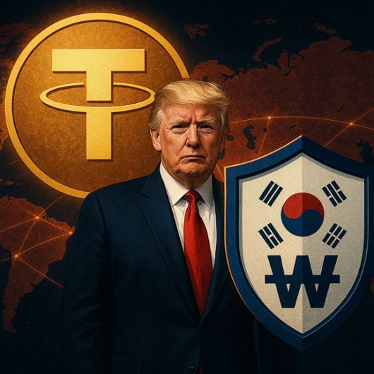 도널드 트럼프 미국 대통령이 스테이블 코인을 제도화하는 '지니어스 법안'에 서명하면서 달러 기반 스테이블코인이 '국경 없는 디지털 달러'로 공식화된 가운데 한국도 원화 기반 스테이블코인 생태계를 조속히 마련하지 않으면 달러 패권의 디지털 굴레에 갇힐 수 있다는 우려가 나온다. /챗GPT 생성 이미지