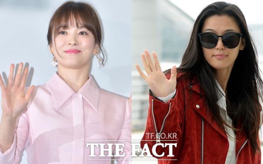 엔터산업은 이전까지 구멍가게 수준이었다면, 한류가 본격화된 2000년대 이후론 대기업 위상으로 발전한 셈이다. 사진은 '태양의 후예' '더글로리'의 송혜교(왼쪽)와 '별에서 온 그대'의 전지현. /더팩트 DB