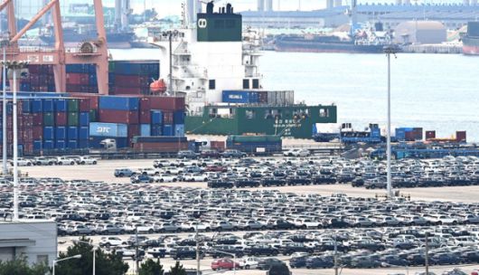 31일 경기 평택시 포승읍 평택항 자동차 전용부두. / 뉴시스