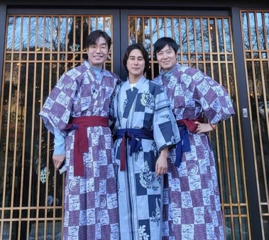 배우 송영규(맨 왼쪽)가 사망한 가운데 정태우(가운데)가 추모의 뜻을 전했다. /소셜 미디어 캡처