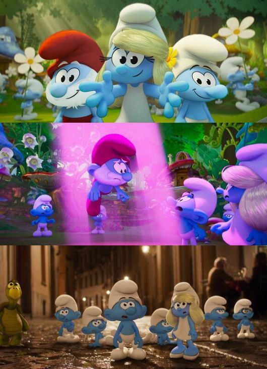 영화 '스머프'는 흥미로운 세계관 위에 스머프들이 마을을 벗어나 더 넓은 세상에서 자신의 정체성과 사명을 찾아가는 이야기를 그려낸다. /롯데엔터테인먼트