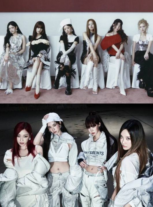 그룹 아이브(위)와 에스파가 해외 시상식 중에서는 '2025 더팩트 뮤직 어워즈'에 가장 먼저 참석해 신곡 무대를 보여줄 예정이다. /스타쉽엔터테인먼트, SM엔터테인먼트