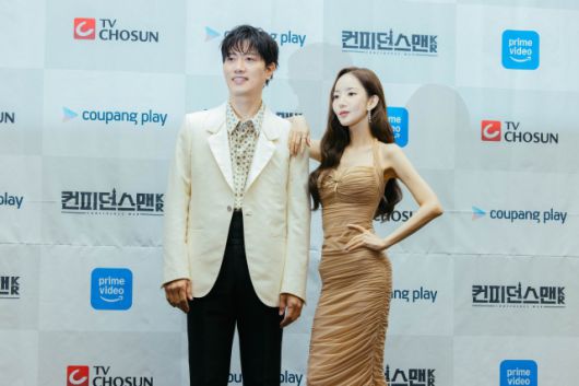 배우 박희순(왼쪽)과 박민영이 TV조선 새 주말드라마 '컨피던스맨 KR'이 보여줄 웃음에 대한 자신감을 내비치며 많은 시청을 독려했다. /TV조선