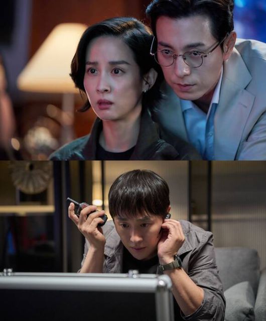 '살인자 리포트'는 호텔 스위트룸이라는 한정된 공간에서 두 명의 인물이 마주 보고 앉아 서로의 심리를 꿰뚫고 진실에 다가가기 위한 대화를 주로 펼쳐내며 신선하면서도 단조로운 형식을 보여준다. /위드에이스튜디오