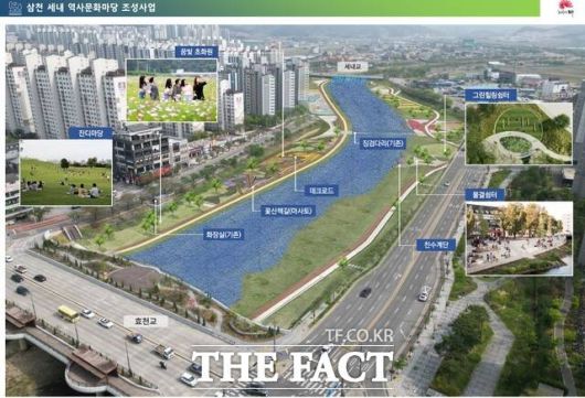 전북 전주시 '명품하천 365 프로젝트' 삼천 세내 역사문화마당 조성사업 조감도. /전주시