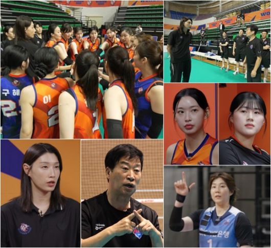 지난 28일 오후 5시 30분께 경기 화성시 화성종합경기타운 실내체육관에서 만난 IBK기업은행 배구 팬들은 이진 구혜인 등 방출된 선수들을 응원한다고 이야기했다. /MBC