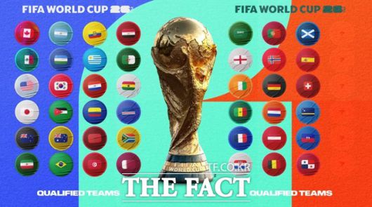 2026 북중미 월드컵 본선 출전 48개국 가운데 진출 티켓을 확정한 42개국./FIFA
