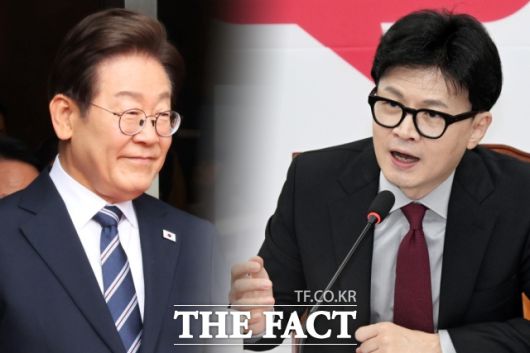 여야 대표는 지난해 총선 이후 지구당 부활 필요성에 한목소리를 내기도 했다. 이재명 대통령과 한동훈 전 국민의힘 대표./ 더팩트DB