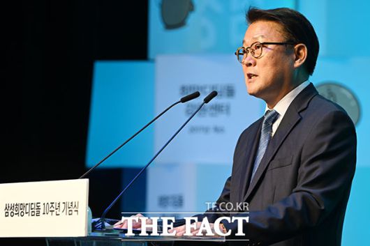 개회사 하는 박승희 삼성전자 CR담당 사장.