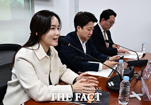 인사말 하는 이주영 개혁신당 정책위의장.