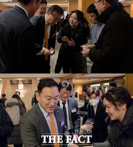 증시 활황기를 타고 자금 흐름이 은행 중심에서 자본시장으로 옮겨가는 형국에서, 증권업계 수장들도 자리했다. (위쪽부터) 오익근 대신증권 대표이사, 김성환 한국투자증권 대표이사. /을지로=이선영 기자