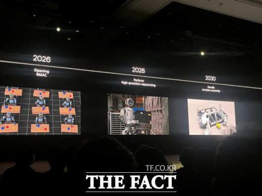 이웅재 현대자동차그룹 제조솔루션본부 및 보스턴다이내믹스 혁신 담당 상무는 5일(현지시간) 로보틱스 로드맵을 공개했다. /최의종 기자