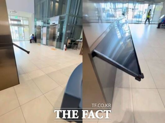 경기 안양만안경찰서는 지난해 6월 업무상 과실치상 혐의로 P 병원을 기소의견으로 송치했다. 경찰은 "사람이 자주 지나다니는 통로에 구조물이 설치돼 있었음에도 안전조치가 충분히 이뤄져 있지 않았다"고 판단했다. 사고 이후 P 병원은 해당 구조물의 모서리에만 완충 기능을 하는 장치를 부착했다고 한다. /독자 제공