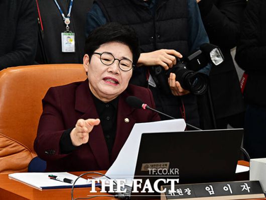 발언하는 임이자 재경위원장.