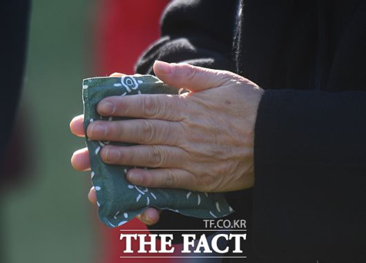 서울 중구 서울시청 일대의 시민들이 손난로로 추위를 달래고 있다. 행정안전부는 이날부터 오는 24일까지 한파·대설 대비 기상 상황을 16개 중앙부처와 17개 지방정부, 한국도로공사·한국공항공사에 공유하고 있다. /더팩트 DB