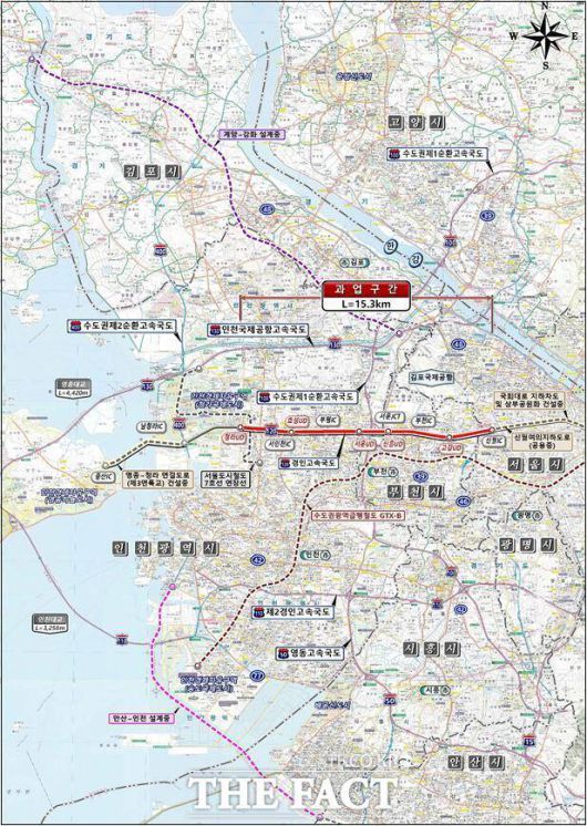 경인고속도로 지하화 위치도. /인천시
