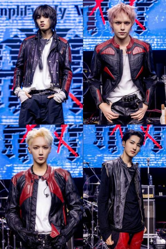 AxMxP의 김신 크루 주환 하유준(왼쪽 위부터 시계방향)은 자신들의 정체성을 '힙합밴드'로 꼽았다./FNC엔터테인먼트