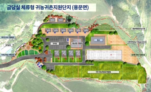 예천군 용문면 금당실 체류형 귀농귀초단지 조성 조감도. /예천군