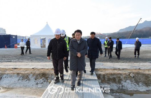 김동근 의정부시장, 동절기 건설현장 안전점검 실시.(사진제공.의정부시)
