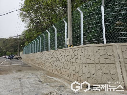 옹벽설치 후 사진/하동군