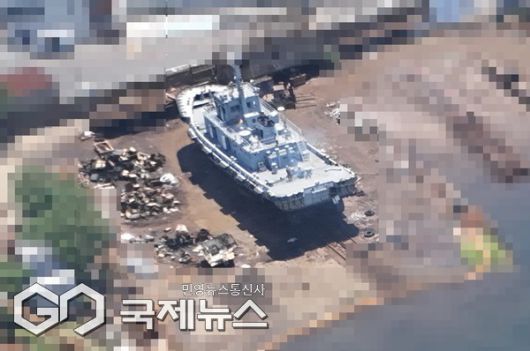 드론 이용한 '불법 선박 해체' 업체 적발 모습/제공=부산해경