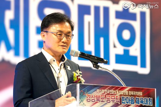 (사진=김진태 기자) 환영사하는 송호준 경주시 부시장