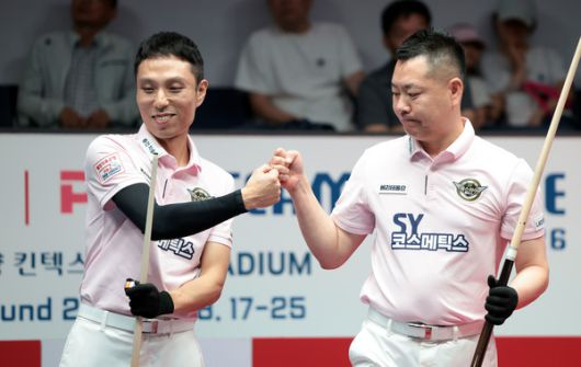 에스와이 빌더스의 최원준1과 서현민/@pba