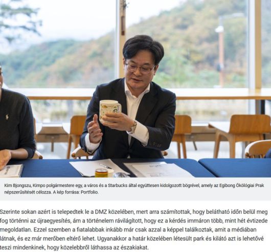 헝가리 발린트 버러 포트폴리오에 보도된 김병수 시장 인터뷰 (사진=김포시 제공)